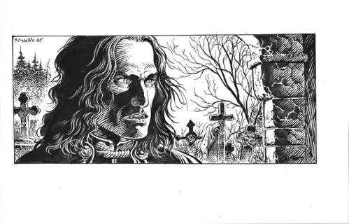 Swolfs, Yves | original drawing  - Prince (Le Prince de la nuit)  - drawing for a bookplate | Catawiki