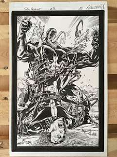 Original Art Page By Philippe Briones - Marvel Comics  - Sub-Mariner Vol 2 Issue #3  - Page 22  - Venom vs Sub-Mariner  - Signed  - (2007)