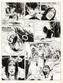 Lot 3 - GRZEGORZ ROSINSKI THORGAL La Magicienne trahie (T.1), Le Lombard 1980 Planche originale...