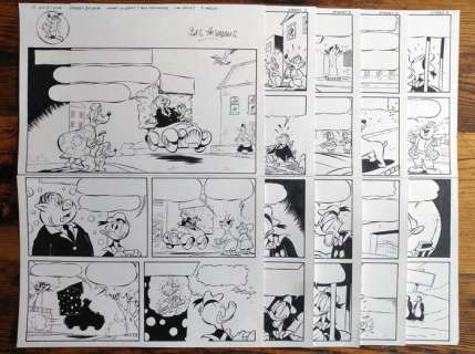 Heymans, Bas | 5 Original pages (p. 1-5)  - Complete story  - Donald Duck  - Street Stupid  - (Denmark, 2016) | Catawiki