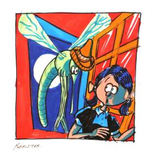 Foerster - Dessin originale feutre et aquarelle 18,5 x 18,5 cm signé en bas et Ã  [...] | Arthema Auction