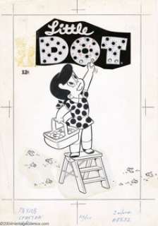 Warren Kremer (Attributed) - Original Cover Art for Little Dot #89 (Harvey, 1963). We hate to put her on the spot, - | Heritage