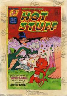 Warren Kremer - Original Cover Art for Hot Stuff #129 (Harvey, 1975). Hot Stuff makes a terrible - | Heritage