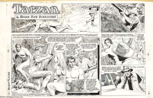 Gray Morrow - Tarzan Sunday Comic Strip Original Art, dated 9-6-87 (United Feature Syndicate, 1987). Tarzan - | Heritage