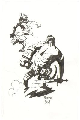 Mike Mignola | Hellboy Mignola Sketch (Signed) | Nostalgic Investments