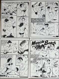 VINTAGE RARE COMIC MUSCLE BEACH BY GLEN | misc / divers