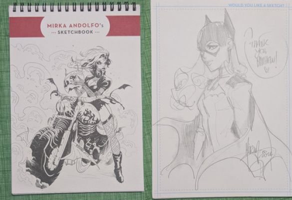 Mirka Andolfo’s Sketchbook #1 w/ Original Signed Batgirl Sketch Art | eBay US (Buy It Now)