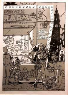 Kuijpers, Henk - Franka - Originele tekening voor de nieuwjaarskaart 1995 - (1994) | Catawiki