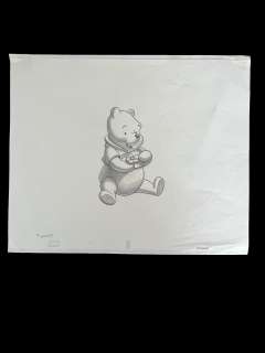 Original Disney Winnie the Pooh Bear animation pencil drawing production sketch | misc / divers