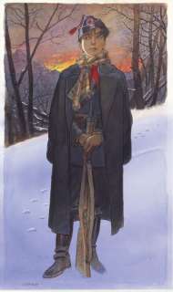 Gibrat | JEAN-PIERRE GIBRAT MATTÉO, Futuropolis L’Arme au pied, illustration originale réalisée... | Daniel Maghen Enchères