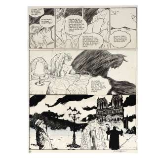 Lafebre Jordi (Né En 1965) | La Mondaine. Tome II, planche numero 41 Encre de Chine avec lettrage.Signé 45,5 x 34 cm | HVMC