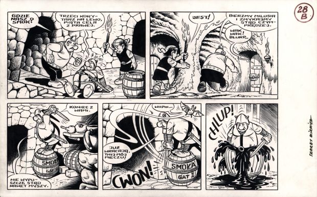 Janusz Christa | Kajko i Kokosz. Skarby Mirmiła, strona 28B | Galeria Komiksu