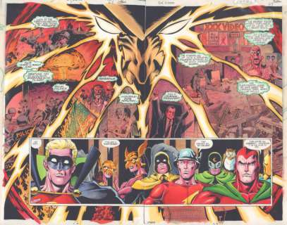 John Kalisz, Val Semeiks | Dc 2000 #1 Pgs. 62 & 63 Color Guide Art - Jsa Dps - 2000 | Anthony’s Comic Book Art