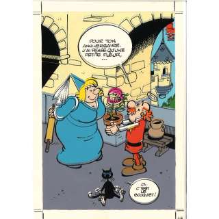 Deux Mises En Couleurs Originales | avec celluloïd pour des cartes d’anniversaire. 1. Personnages de Robin Dubois (Turk) : 12,8 x 18,7 cm. 2. Agent 212... | HVMC