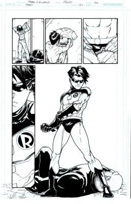 Freddie Williams II | Robin #154 P 20 Semi-Splash (Huge Robin Putting on His Costume After Beating Up the Bad Guy!) 2006 | Romitaman