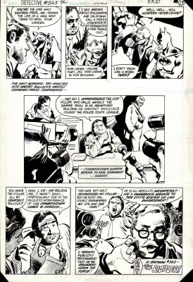 Gene Colan, Klaus Janson | Detective Comics #528 Last Page (Batman, Commissioner Gordon & Evil Harvey Bullock! Klaus Janson Inks!) 1983 | Romitaman