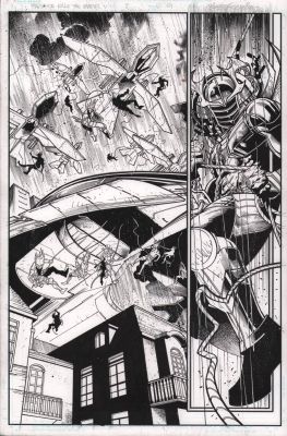 Jay Leisten | Predator Kills the Marvel Universe #2 P.9 - Predators Descend on the City - 2025 | Anthony’s Comic Book Art