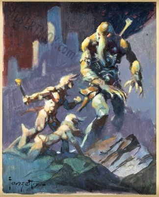 Frank Frazetta | Man, the Endangered Species Page Preliminary | Albert Moy