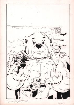 James Dean Smith | Boris the Bear Unpublished Cover? - Hero Parodies - Signed | Anthony’s Comic Book Art
