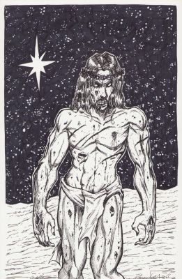 Brien Cardello | Brien Cardello - Jesus Zombie Art - Signed | Anthony’s Comic Book Art