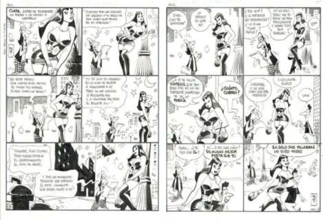 Bernet, Jordi - 2 Tavole Originali - Storia Originale Chiara di Notte - ’Clara de Noche avventura n.862’ | Catawiki