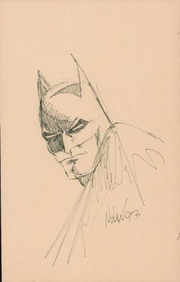 Graham Nolan | Batman Pen Sketch - Signed 1993 | Anthony’s Comic Book Art