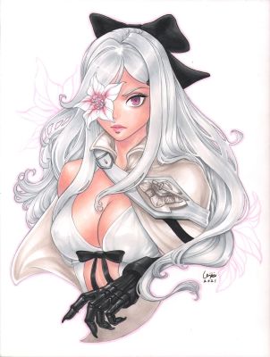 Unknown Artist? | Zero (Drakengard 3) Color Commission - Signed - 2021 | Anthony’s Comic Book Art