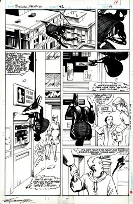 Terry Shoemaker Carl Potts - Marvel Fanfare #42 P 14 (Early Spidey Black Costume Story!)