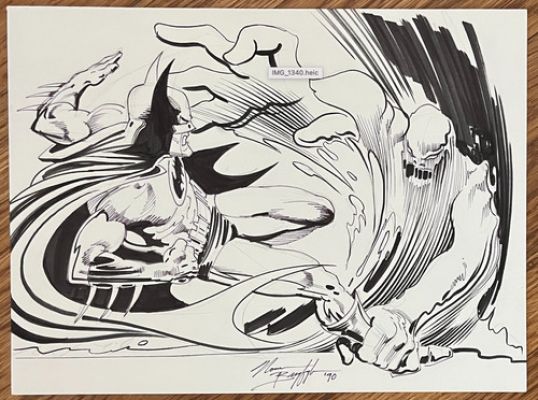 Breyfogle | Approx 12"×9" | Original Comic Art | Batman vs Clayface 1990