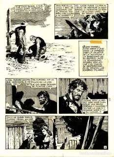 (BD) DIBUJO ORIGINAL DE ARTURO DEL CASTILLO - Garrett - Balada para un Justo p.8, EDICIONES RECORD