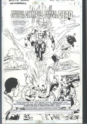 Yvel Guichet Aaron Sowd | Guichet + Sowd Relative Heroes Page 1 Splash Issue Relative Heroes # 2 Page 1 | Koch Comic Art