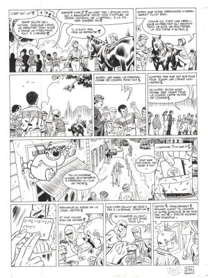 Van Liemt Simon | Planche originale 34 de Ric Hochet (Les nouvelles enquêtes de) Tome 6 + story board | Galerie Napoléon