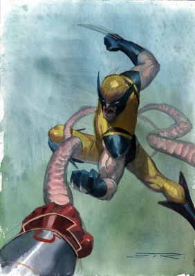Esad Ribic - Wolverine Vs Omega Red Large Painting