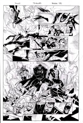 Thony Silas | Justice League: Gods & Monsters #2 P 28 Semi-Splash (All Out Battle Page!) 2015 | Romitaman