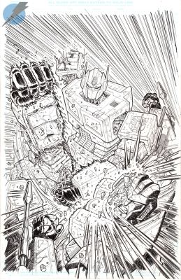 Steve Skroce | Transformers Issue 3 Page Cover | Felix Comic Art