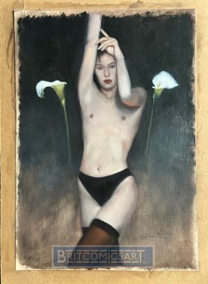 Jon Muth | Desire of the Endless By Jon J Muth Sandman Trading Card Painting | BritComicsArt