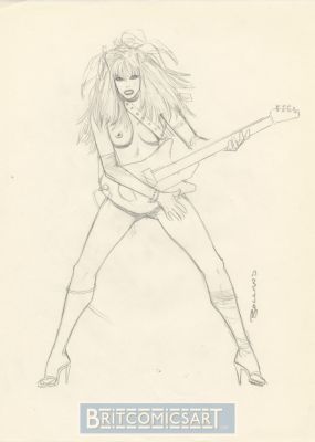 Brian Bolland | Xxx Female Guitarist By Brian Bolland 19 Nsfw Nudity | BritComicsArt