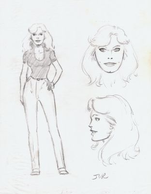 John Romita Sr. | Female 3 Figure Style Guide Drawing (1980S) | Romitaman