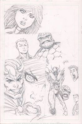 Rob Liefeld | Onslaught Reborn #5 P.? - Ff & Namor - 2008 | Anthony’s Comic Book Art