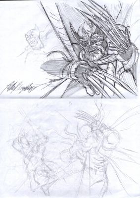 Felipe Massafera | Wolverine: Revenge #4 (2 Cover Prelims of Wolverine Battles Omega Red!) | Romitaman