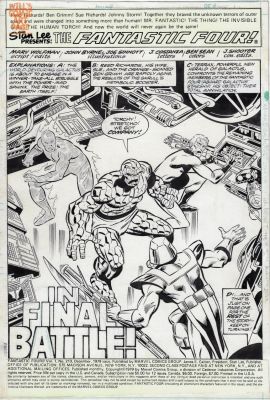 John Byrne Joe Sinnott | Fantastic Four 213 Splash (Marvel, 1978) Vs Terrax | Will’s Comic Art Page
