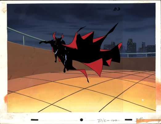 . Image Studios | Spawn Painted Animation Cel 1997-1999 (Full Body Spawn with Very Long Cape!) | Romitaman