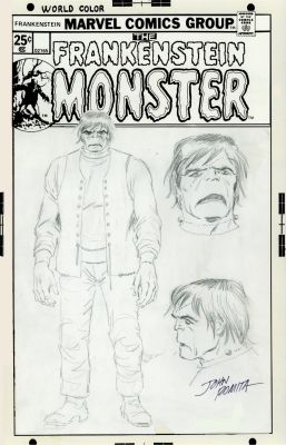 John Romita Sr. | Romita Sr, John Signed - Monster of Frankenstein Monster #0 Design 1972 | Cool Lines Art