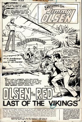 Kurt Schaffenberger Vince Colletta | Superman’s Pal, Jimmy Olsen #154 P 1 Splash (Clark Kent Changes To Superman To Stop Jimmy’s Super Fire Device!) 1972 | Romitaman