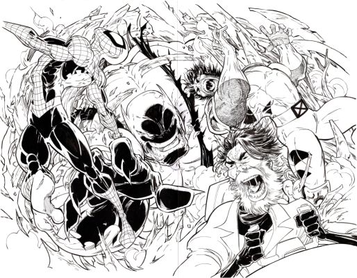 Kaare Andrews | Spider-man & Wolverine # 8 pg12 & 13 | More Great Art