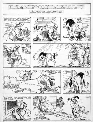 Clifford McBride | McBride, Clifford - Napoleon Sunday 4/6 1939 Dog Ruins Easter Egg Hunt | Cool Lines Art
