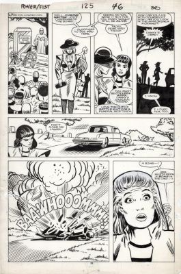 Mark Bright | Bright, Mark - Marvel / Powerman & Iron Fist #125 Pg 39, Funeral & Superheroes Grave-Site of Danny Rand / Iron Fist - Final | Cool Lines Art