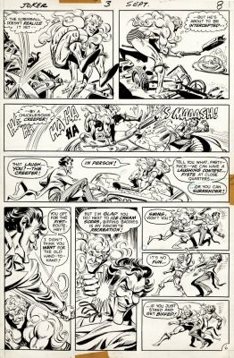 Ernie Chan, Jose Luis Garcia Lopez | The Joker #3 P 6 (Great Garcia-Lopez Inks! the Joker & the Creeper Battle in Every Panel!) 1975 | Romitaman