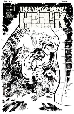 Gabriel Hardman | Hulk #40 Cover (Red Hulk, Omegex,the Black Fog All Battling Zero/One!) 2010 | Romitaman