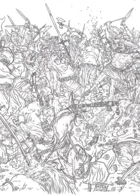 Geof Darrow – Conan The Chimerian issue 25 – Wraparound Cover – Pencils – 20.5 x 15 inches | Berserker Art